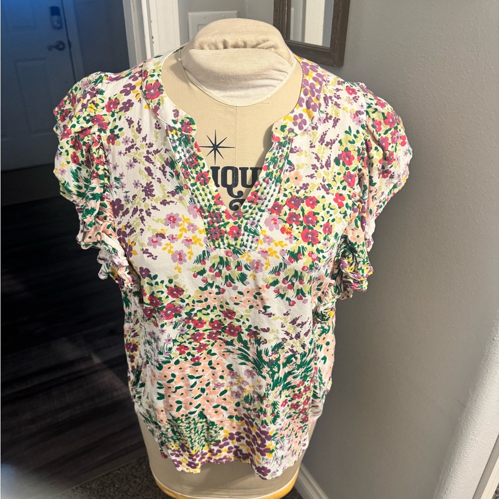 Maurices Multicolor Floral Blouse